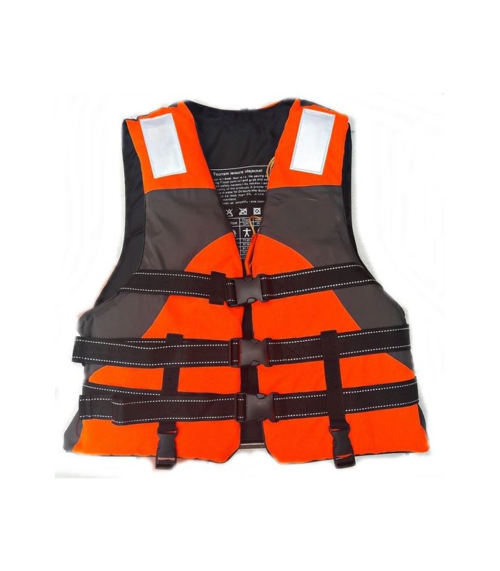 Chaleco Salvavidas con silbato  Gravital sin cuello Naranja
