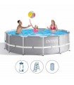 INTEX - Piscina estructural 366x99 CM con escalera y bomba de filtrado