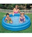 INTEX - Piscina inflable circular celeste 3 anillos 168 x 38 CM