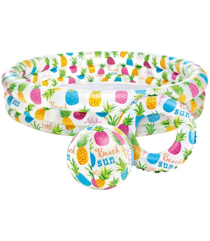 INTEX Piscina inflable 132 X 28 CM circular con flotador y pelota