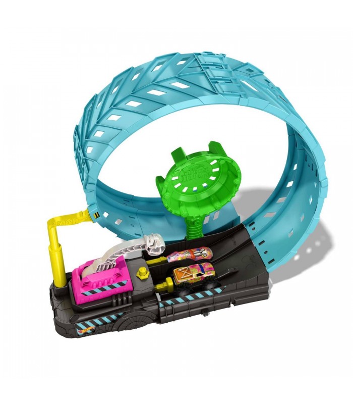Pista Hot Wheels Reto Giro 360 Glow In The Dark