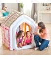 Casita de princesas para jugar incluye sillon y puf - Intex