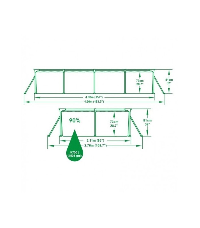 Bestway - Piscina Estructural 400x211x81cm
