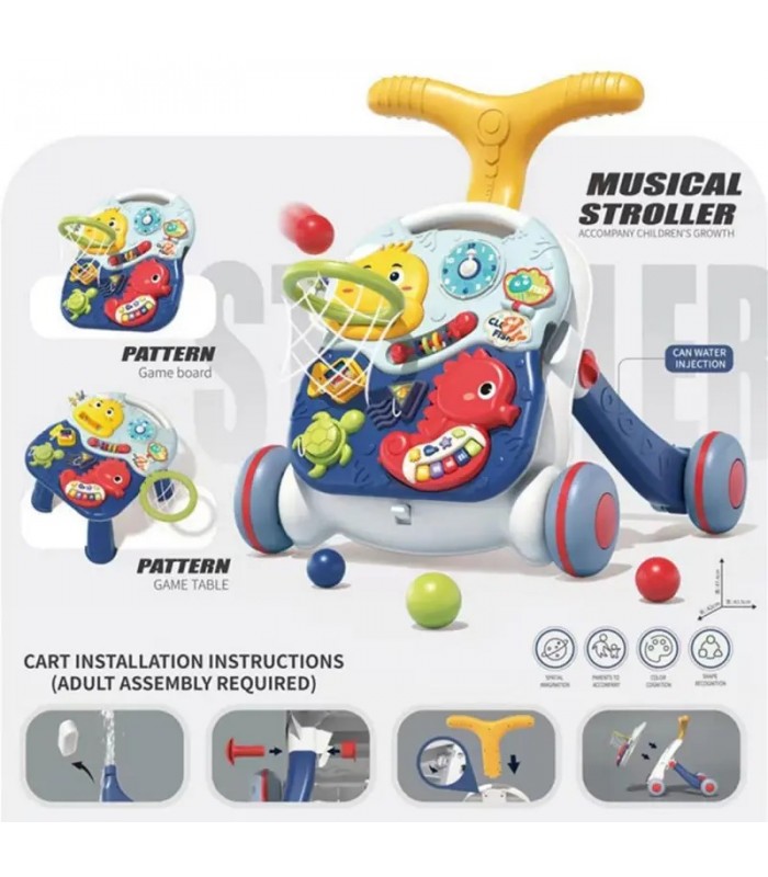 CAMINADOR  PARA BEBE 3 EN 1 CON CENTRO DE ACTIVIDADES