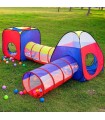 Carpa Circuito 4 En 1 Doble Túnel Juego Para Niños Unisex