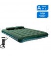 COLCHÓN INFLABLE 2 PLAZAS KLIMBER VERDE + ALMOHADAS + INFLADOR