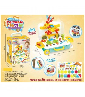 PUZZLE MOSAICO CREATIVO CON DESTORNILLADOR  258 PCS