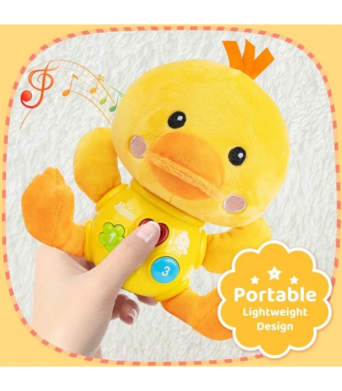 Peluche musical de patito para bebé