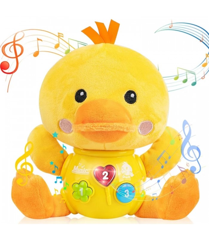 Peluche musical de patito para bebe