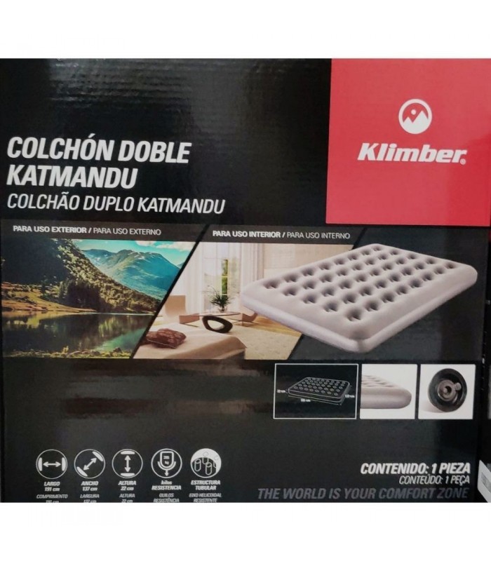 Colchón inflable 2 plazas Marca Klimber
