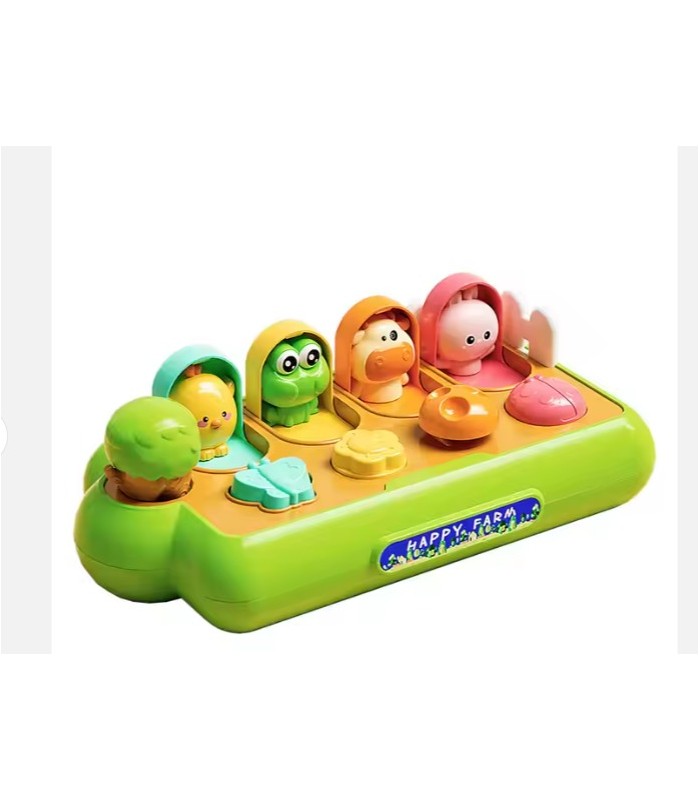 Juguetes de animales para jugar al escondite con el aprendizaje temprano para niños pequeños