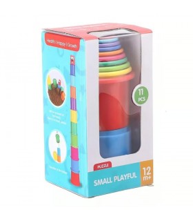 Juego Didáctico Vasos De Apilar Multicolor Para Bebes