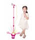 Micrófono con soporte de altura ajustable para niños, máquina de cantar, Karaoke