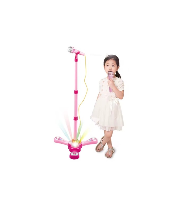 Micrófono con soporte de altura ajustable para niños, máquina de cantar, Karaoke