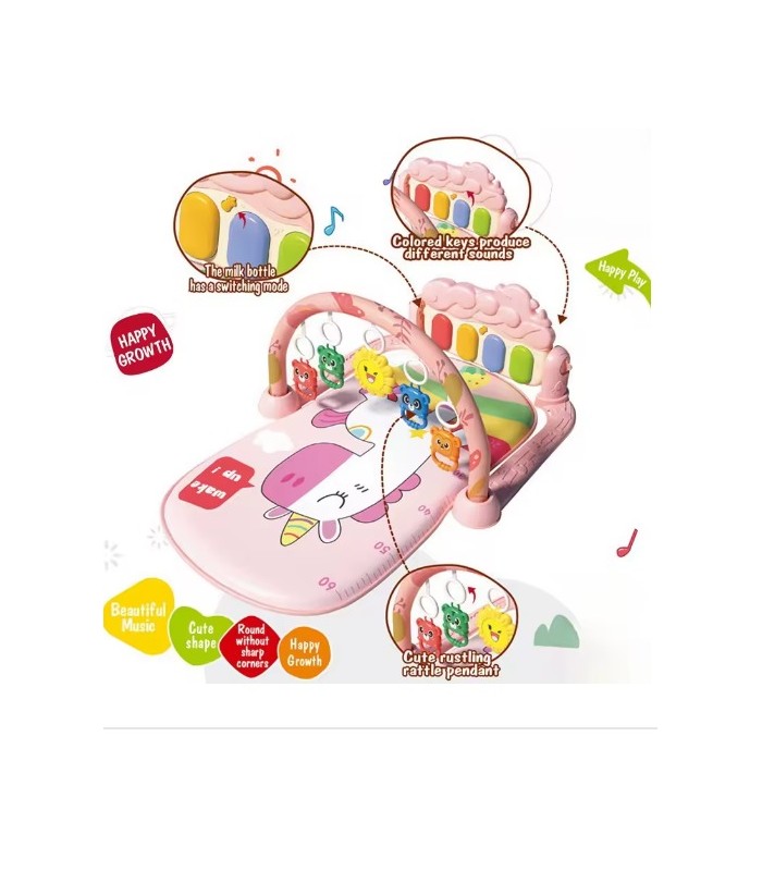 GIMNASIO PIANO PARA BEBÉ CON LUCES Y MÚSICA