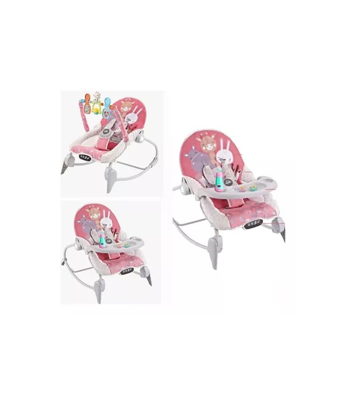 Silla Mecedora Bouncer Baby Cam Táctil Mesa Comer Rosa