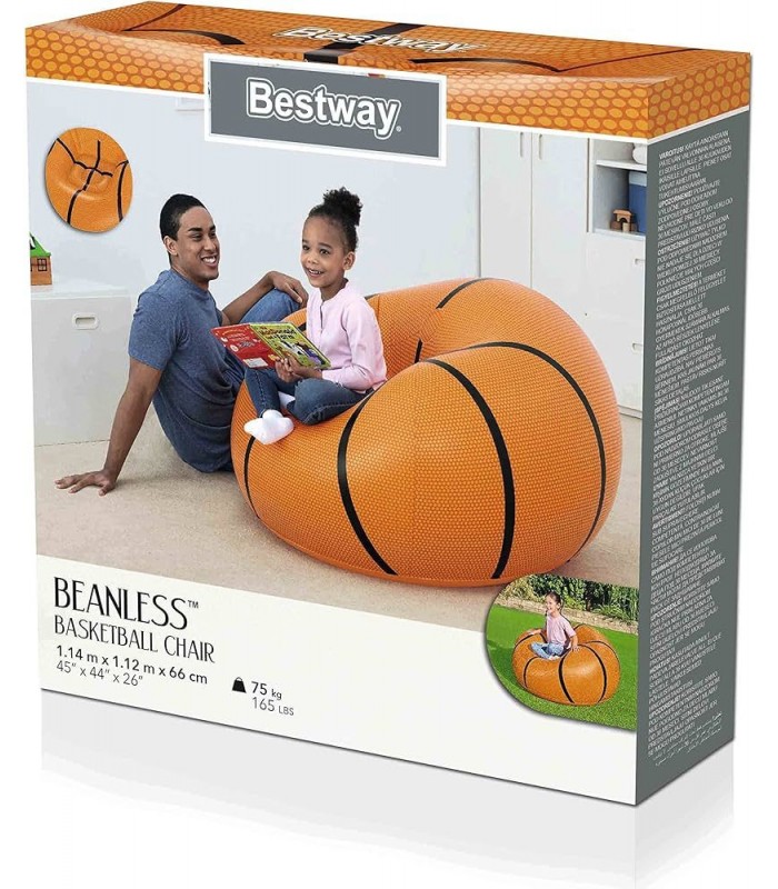 Sillón Inflable Infantil de Baloncesto Bestway NARANJA