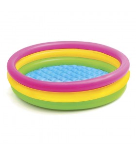 Intex  - Piscina inflable 86x25 cm, 3 aros con base inflable Multicolor