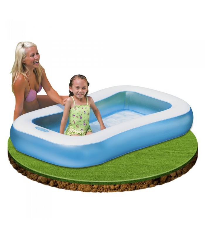 Intex - Piscina inflable rectángulo con base inflable