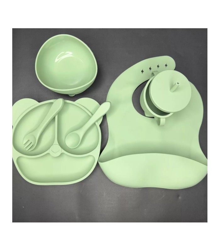 Set De Alimentación Para Bebe 6 Piezas, Platos De Silicona