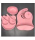 Set De Alimentación Para Bebe 6 Piezas, Platos De Silicona(ROSADO)
