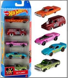 Hot Wheels Hw Flames Paquete De 5
