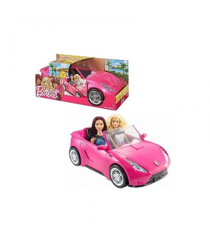 Coche convertible Barbie rosa de dos plazas