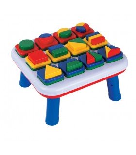 MESA DE ACTIVIDADES Y APRENDIZAJE DE FORMAS Y COLORES
