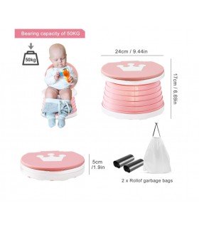 inodoro plegable de viaje para niños, se aplica al asiento de inodoro de emergencia para automóvil,