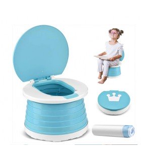 inodoro plegable de viaje para niños, se aplica al asiento de inodoro de emergencia para automóvil,