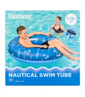 Anillo inflable con asas 119 cm Náutico AZUL