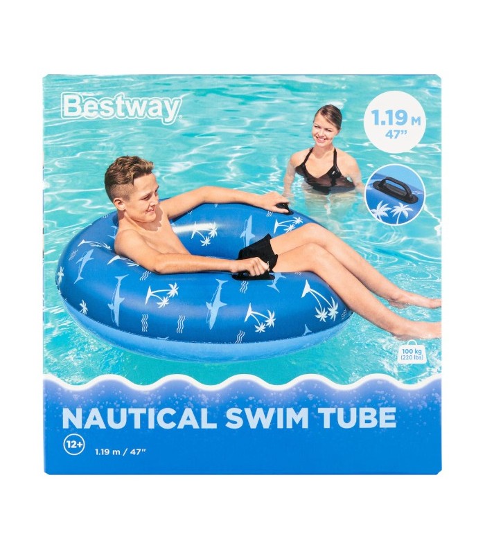 Anillo inflable con asas 119 cm Náutico AZUL