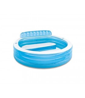 Intex - Piscina inflable con asiento  229x 218x79 cm