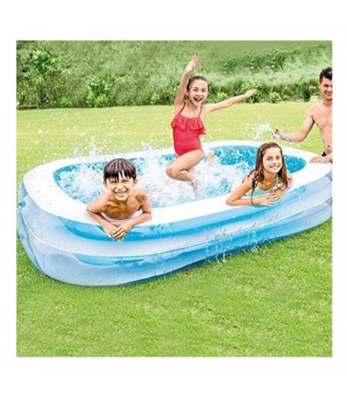 Intex- Piscina Inflable Familiar Rectangular 2.62m. x 1.75m x 56 cm