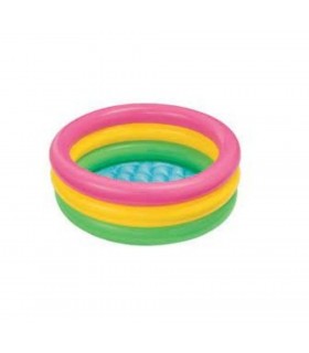 Intex - Piscina inflable 3 aros con base inflable Multicolor