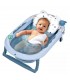 Bañera Plegable Ballenita Con Termómetro CELESTE