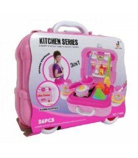 Juego de cocina de chef de juguete modelo mochila