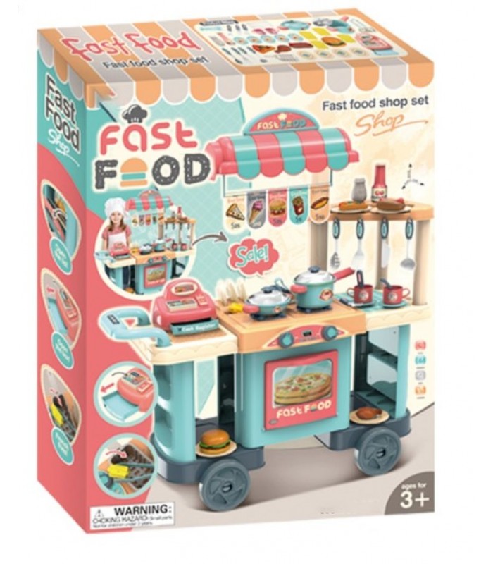 CARRITO DE COMIDA RÁPIDA JUGUETE  90.5cm Alt
