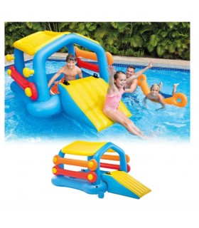 Isla inflable Intex con tobogán y flotadores para piscinas o jardines