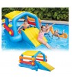 Isla inflable Intex con tobogán y flotadores para piscinas o jardines