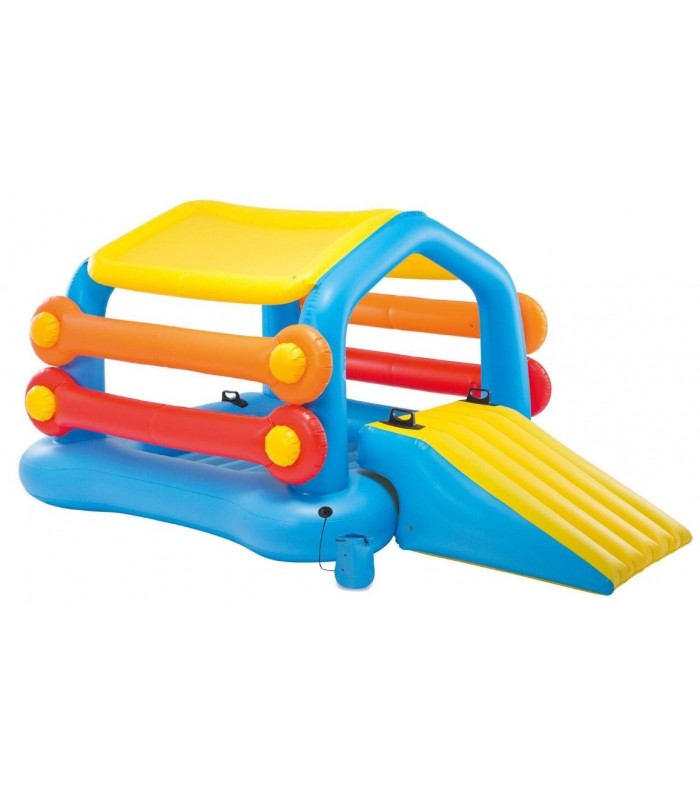 Isla inflable Intex con tobogán y flotadores para piscinas o jardines