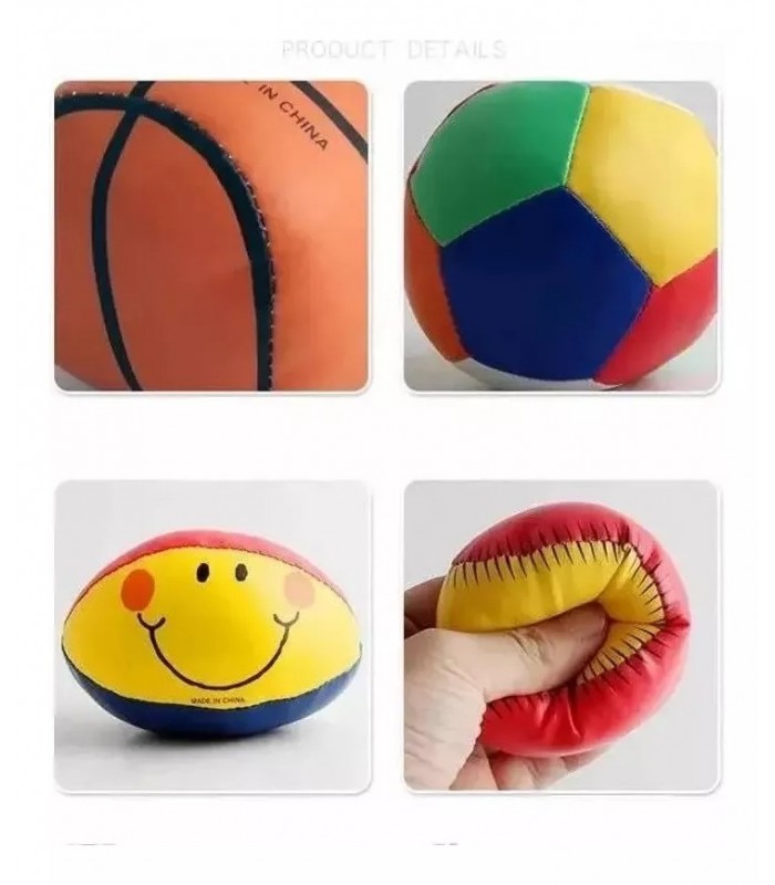 JUGUETE PARA BEBÉ SET x4 PELOTAS DE ESPUMA
