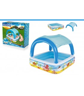 BESTWAY - Piscina inflable Infantil con Parasol 140x140x114 cm