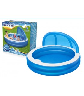 Piscina Familiar con asiento y parasol techo - Bestway
