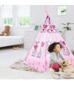 Carpa para niñas tipi de corazones - Rosado