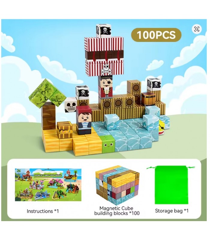 Juego STEM de Cubos Magneticos 100 pcs