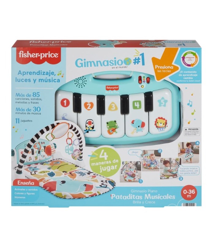 PIANO FISHER-PRICE PATADITAS MUSICALES BRILLA Y CRECE