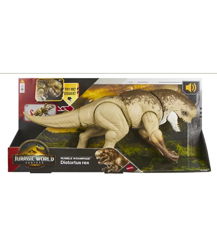 JURASSIC WORLD REBIRTH DINOSAURIO MALO CON FUNCIÓN DE ATAQUE Y SONIDOS