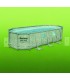 Piscina estructural ovalada Bestway 56716 con capacidad de 13430 litros de 5.49m de largo x 2.74m de ancho x 1.22m de alto