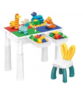 Set de construcción y mesa de actividades para niños 102pcs